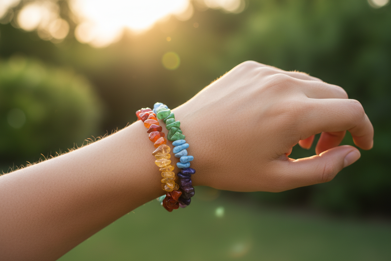 7 chakra chip Braclete