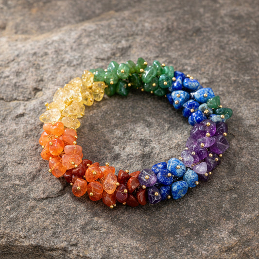 7 chakra chip Braclete