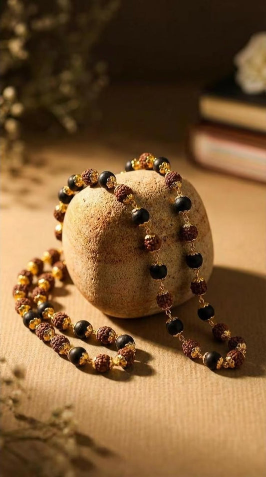 Rudraksha+karungali mala