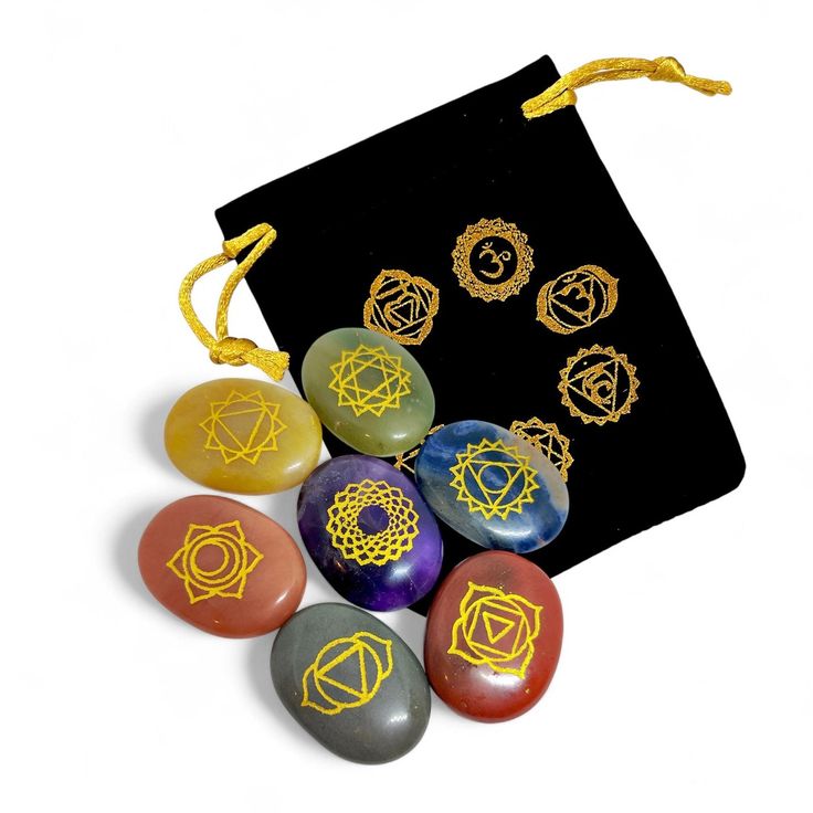 Seven chakra Engraved crystal